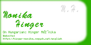 monika hinger business card